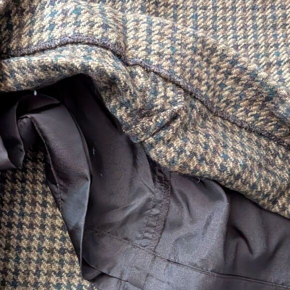 Lauren Ralph Lauren Alpaca Wool Midi Skirt - Brown Houndstooth Small - Picture 9 of 9